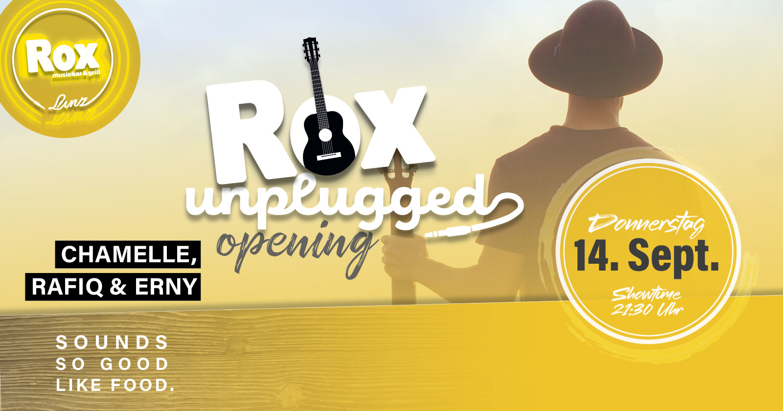 Rox Unplugged Opening mit Chamelle, Rafiq & Erny | DO 14.09.