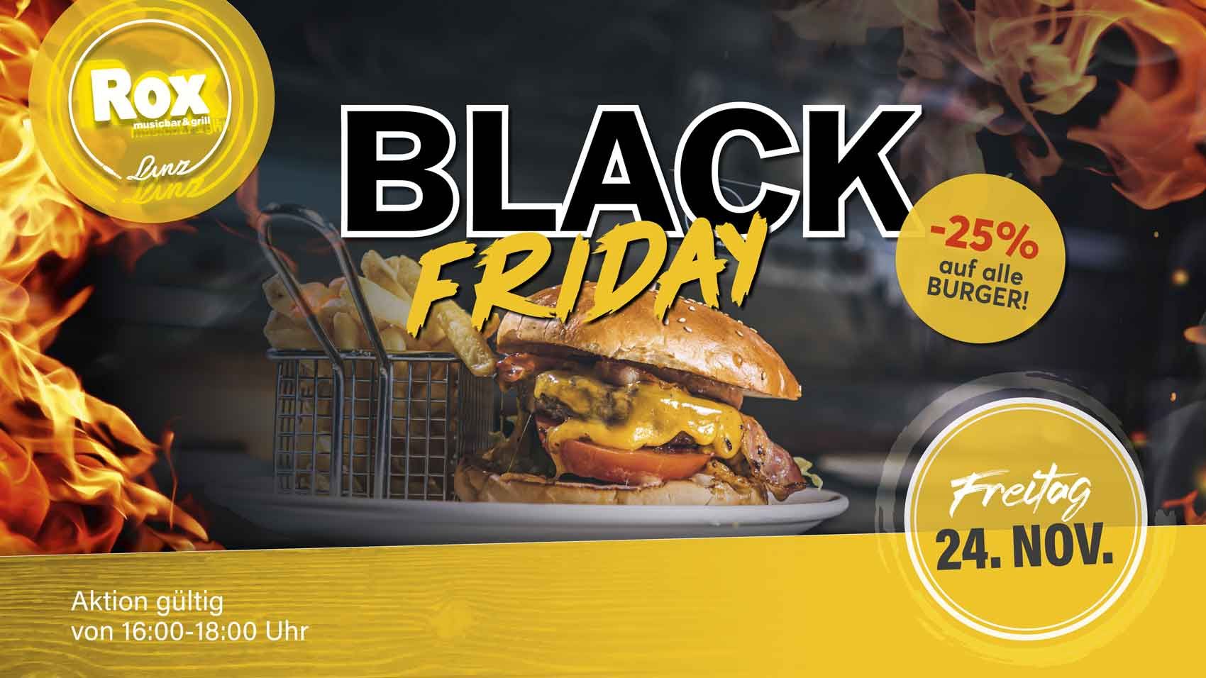 Black Friday -25% auf alle Burger | FR 24.11.