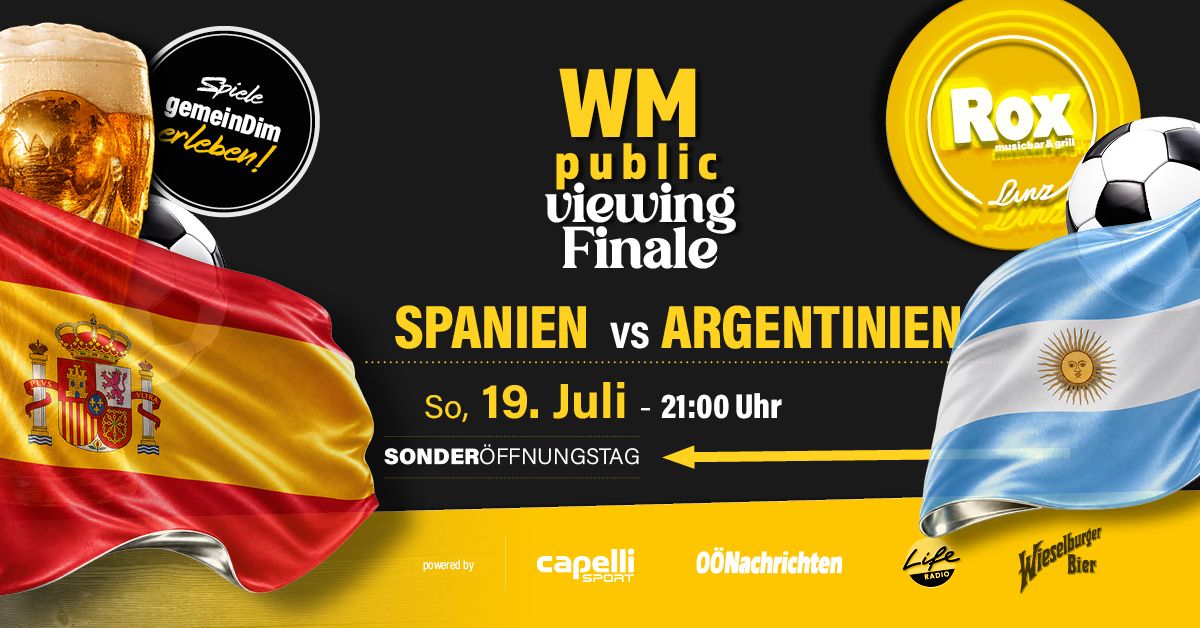 WM FINALE Public Viewing - Argentinien gegen Spanien